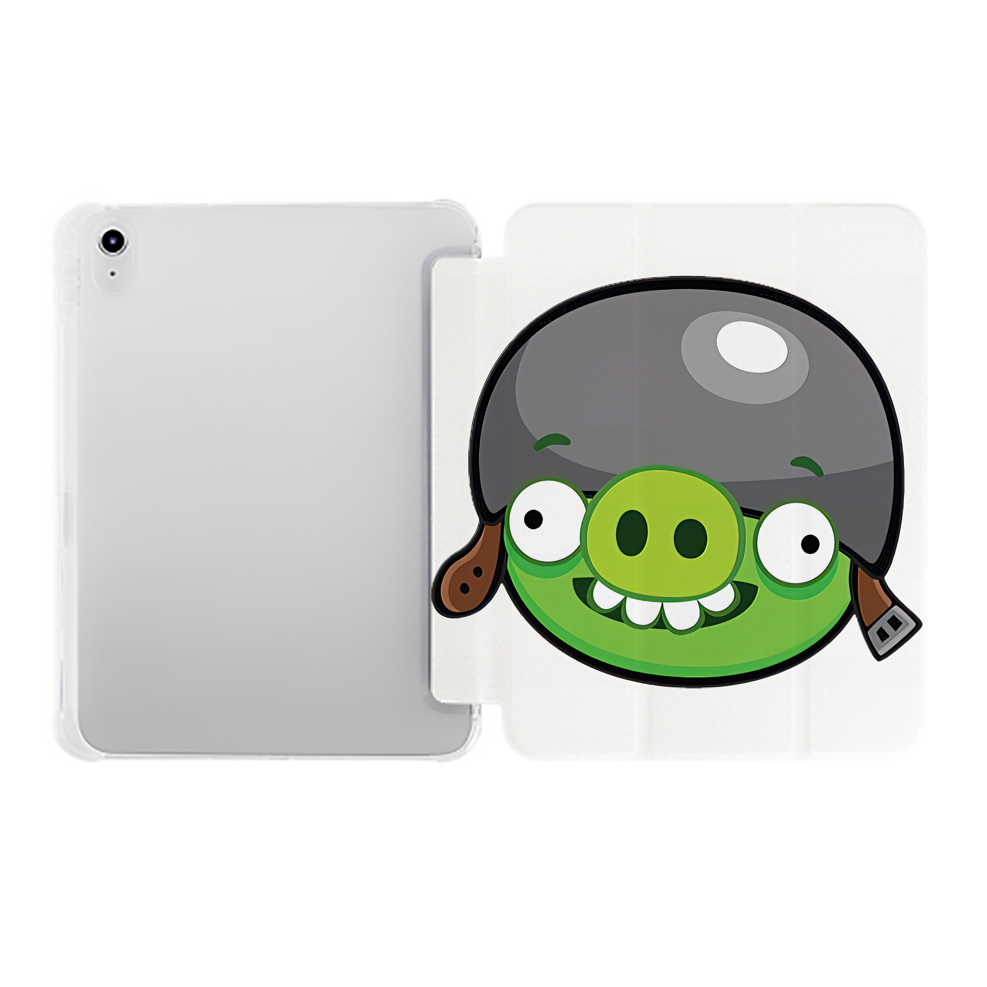 （画像用） Angry Birds アングリーバード IPad ケース ペン収納付き 三つ折りスタンド PUレザー×シリコン 対応機種9.5/10.5/10.9インチ